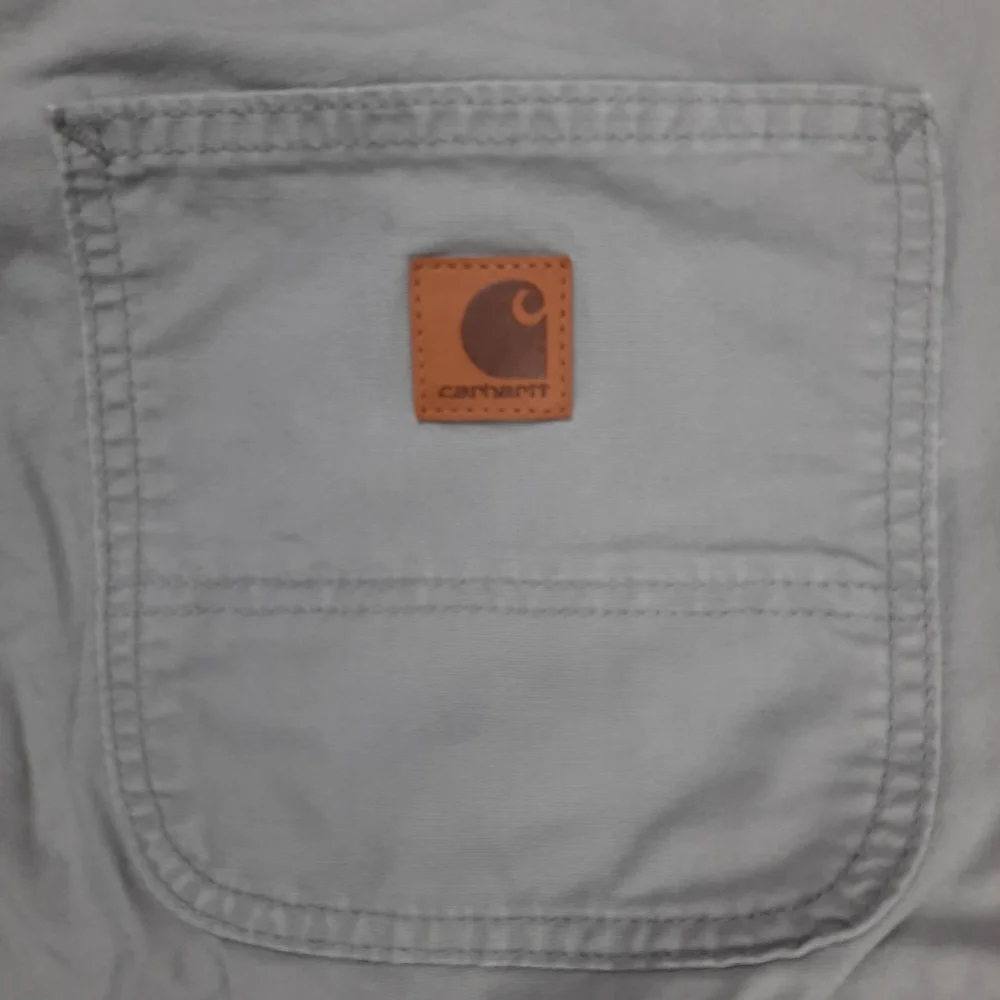 Carhartt Original Fit 100% Cotton Canvas Gray Work Utility Shorts SZ 36